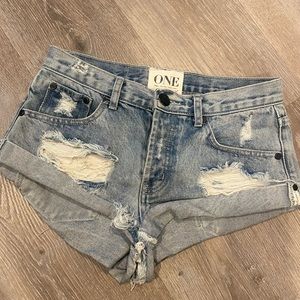 One Teaspoon Jean Shorts - Size: 24